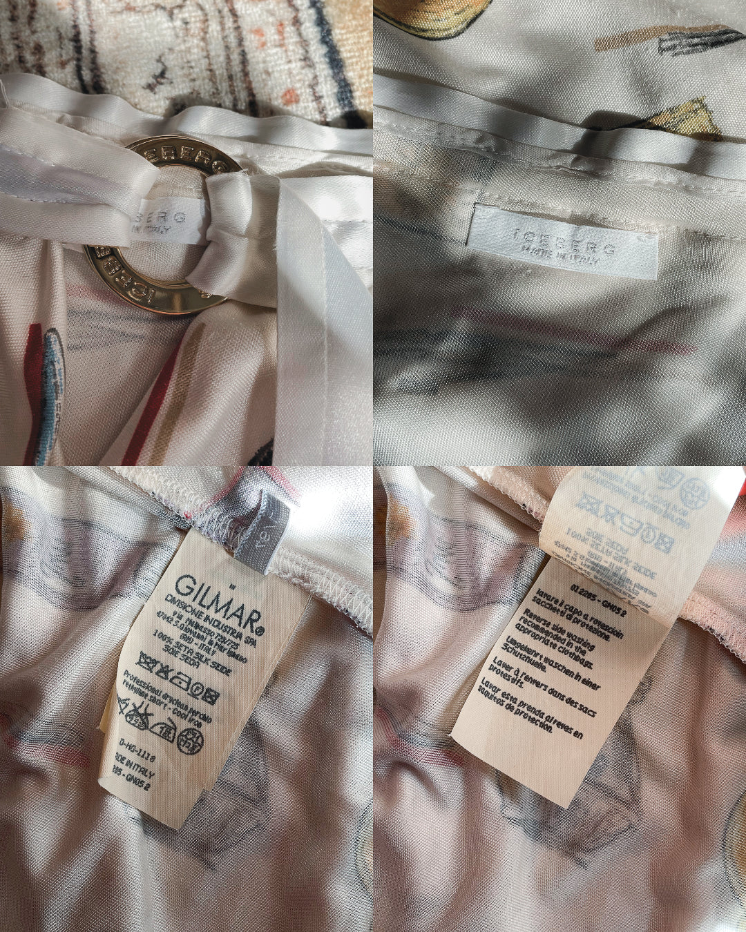 SS05 Iceberg perfume print silk Top