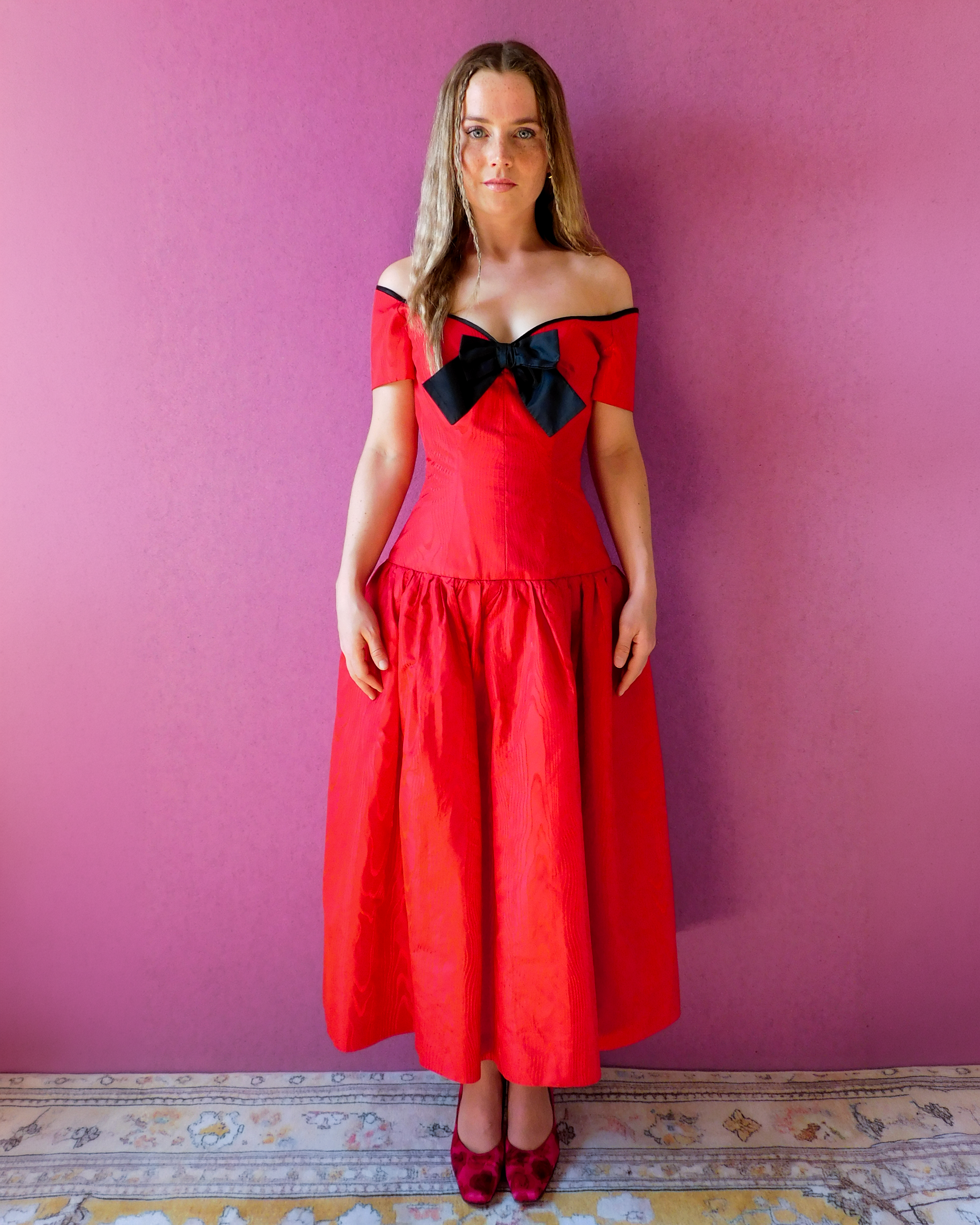 Rare German Designer silk princess Dress