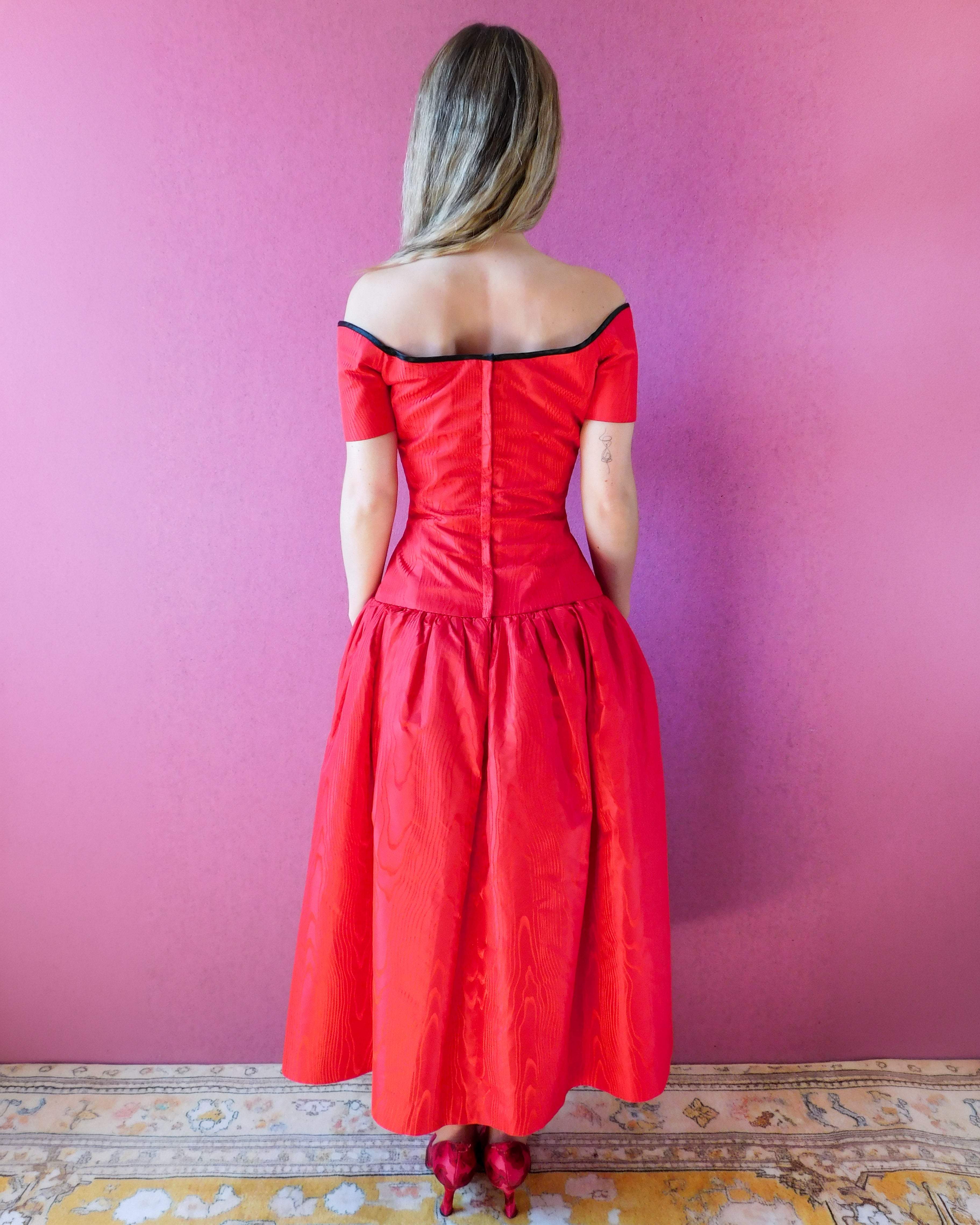 Rare German Designer silk princess Dress