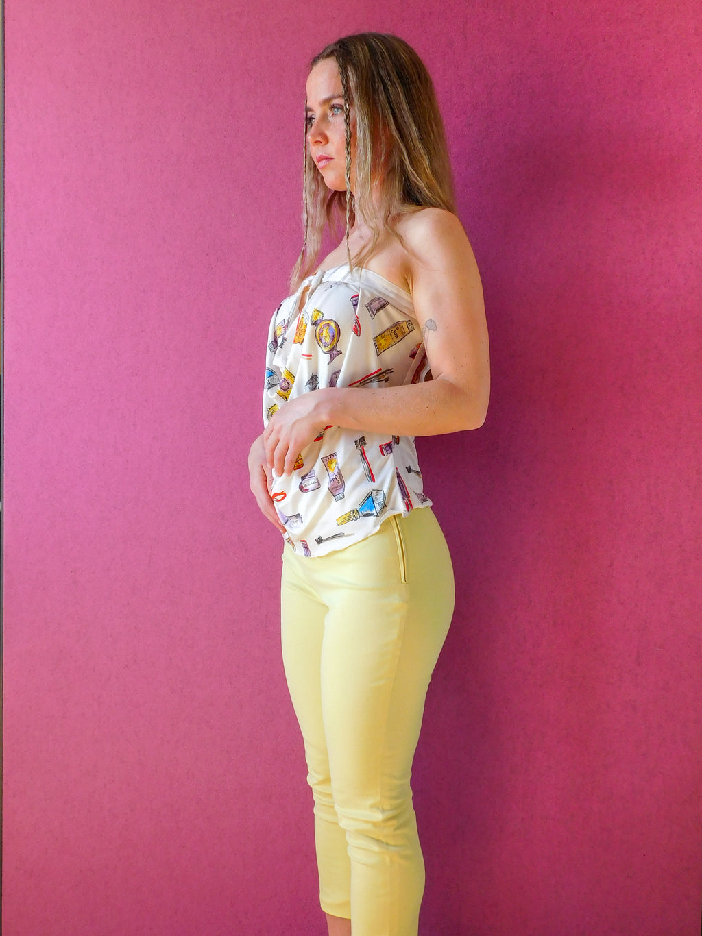 SS05 Iceberg perfume print silk Top