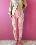 y2k beaded rose print pants