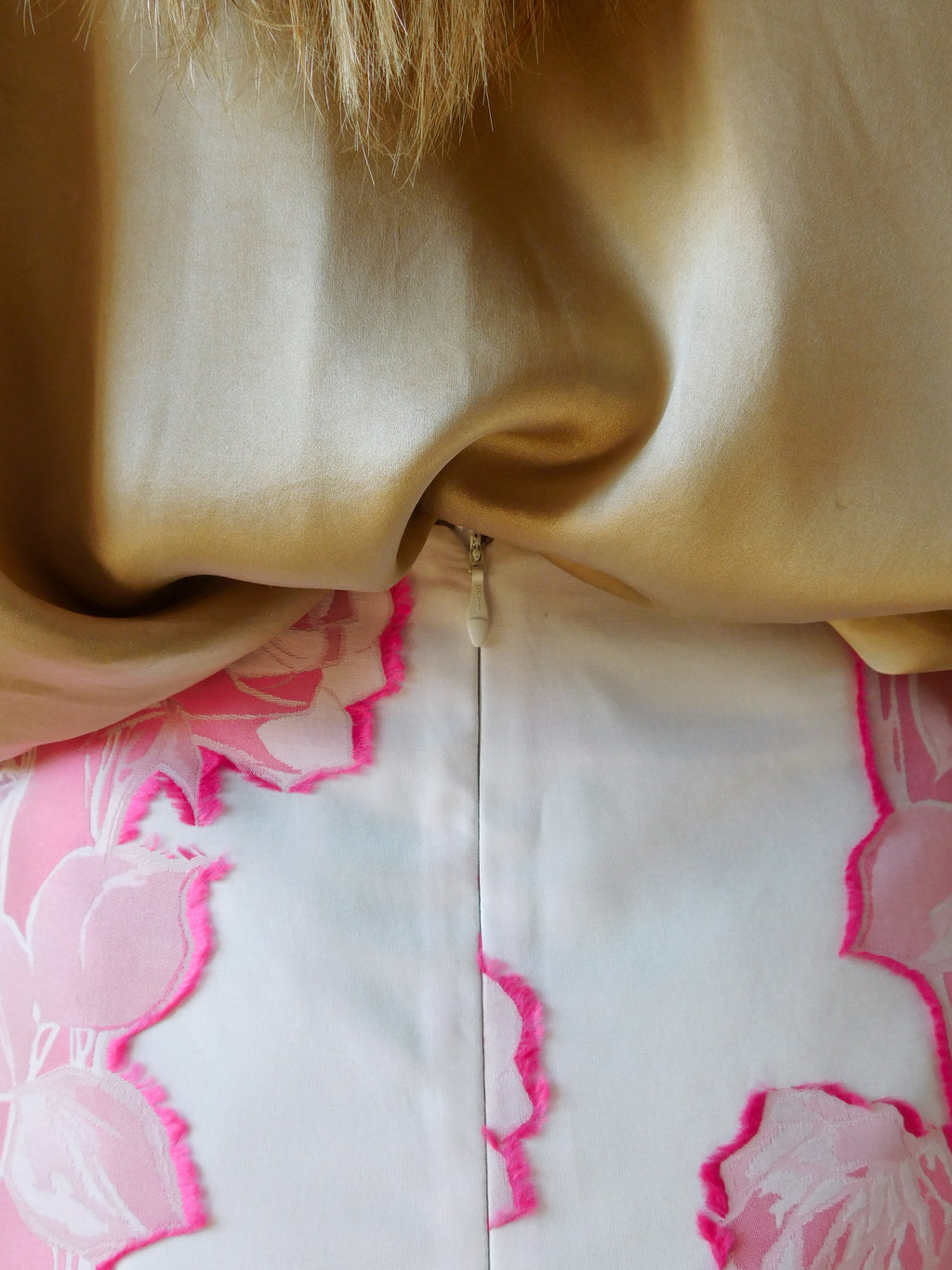 y2k Gathered rose skirt