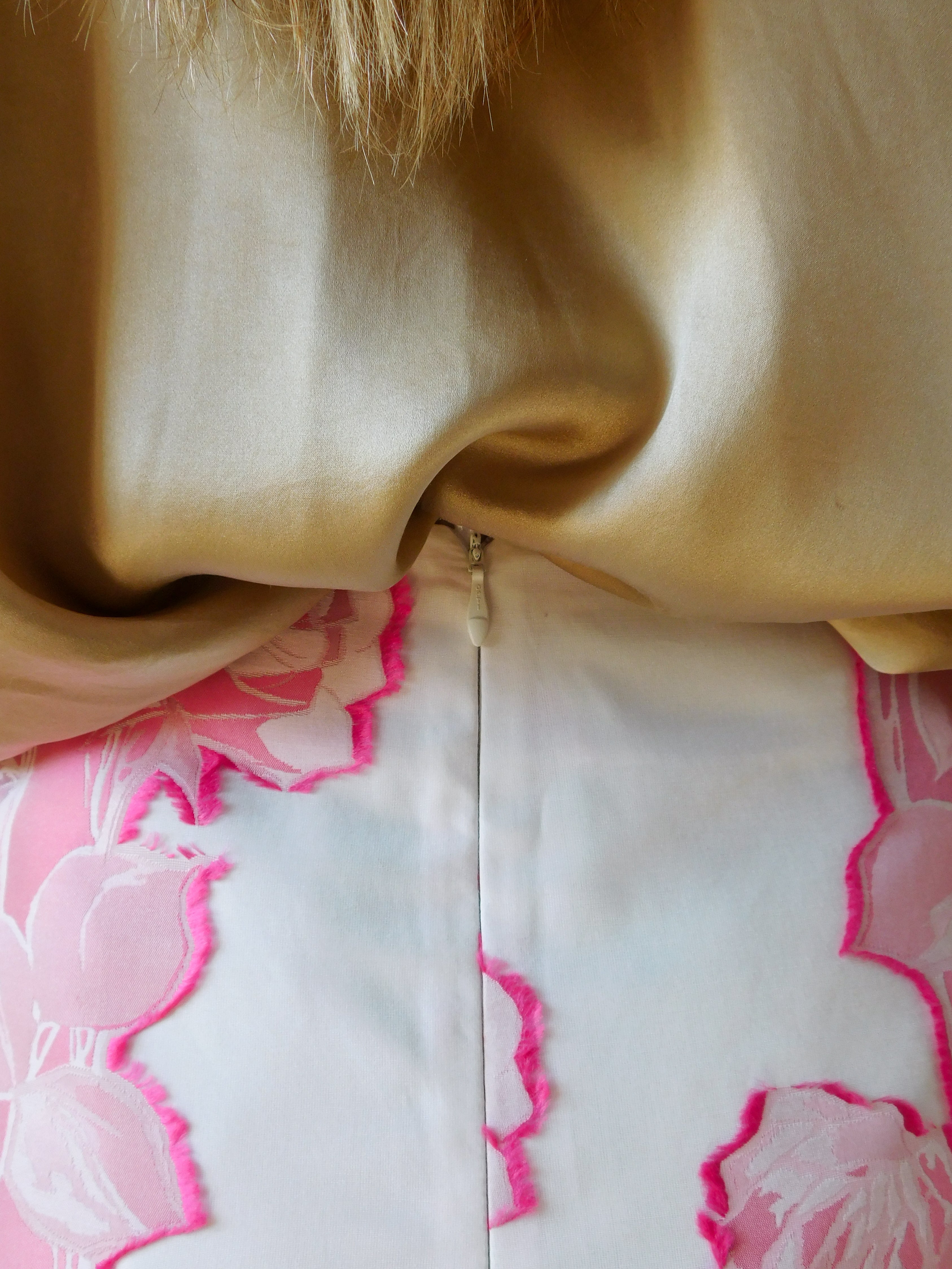 y2k Gathered rose skirt