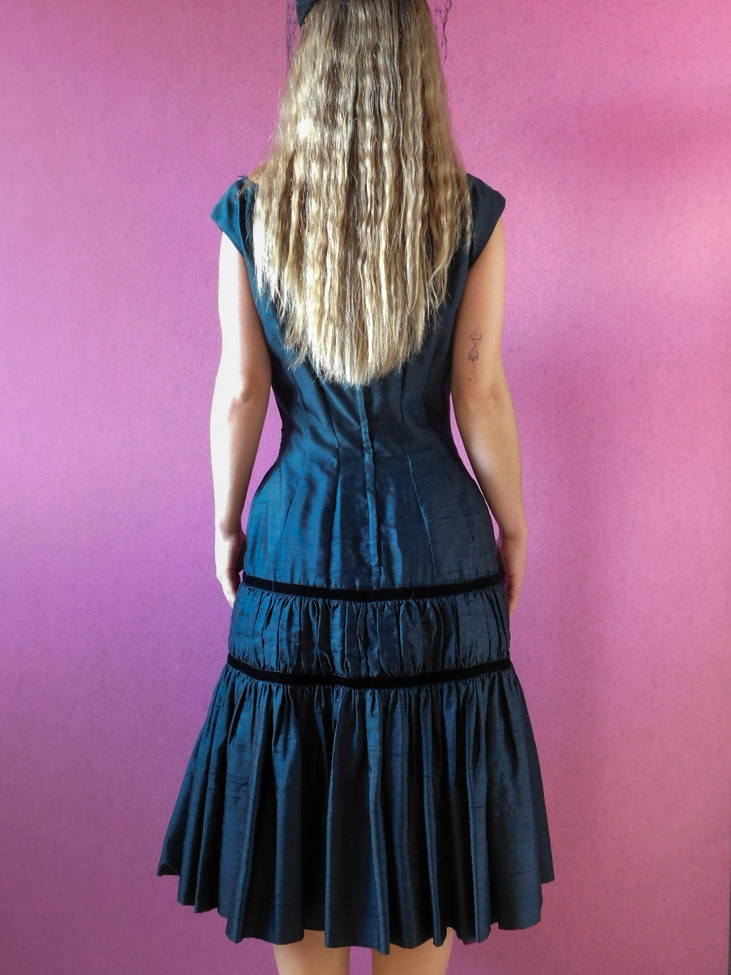 1940s Vintage silk Dress